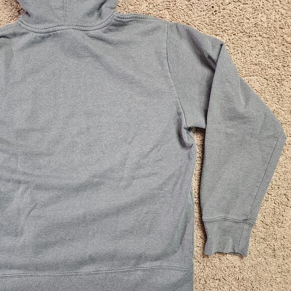 The North Face Mens Gray Pullover Hoodie Sweatshirt Size M Logo Fleece Cotton - Picture 8 of 14